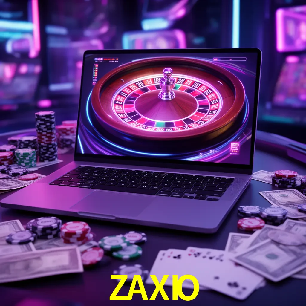 Centro móvil ZAXIO con casino, cajero, bonos, app y acceso de cuenta para México
