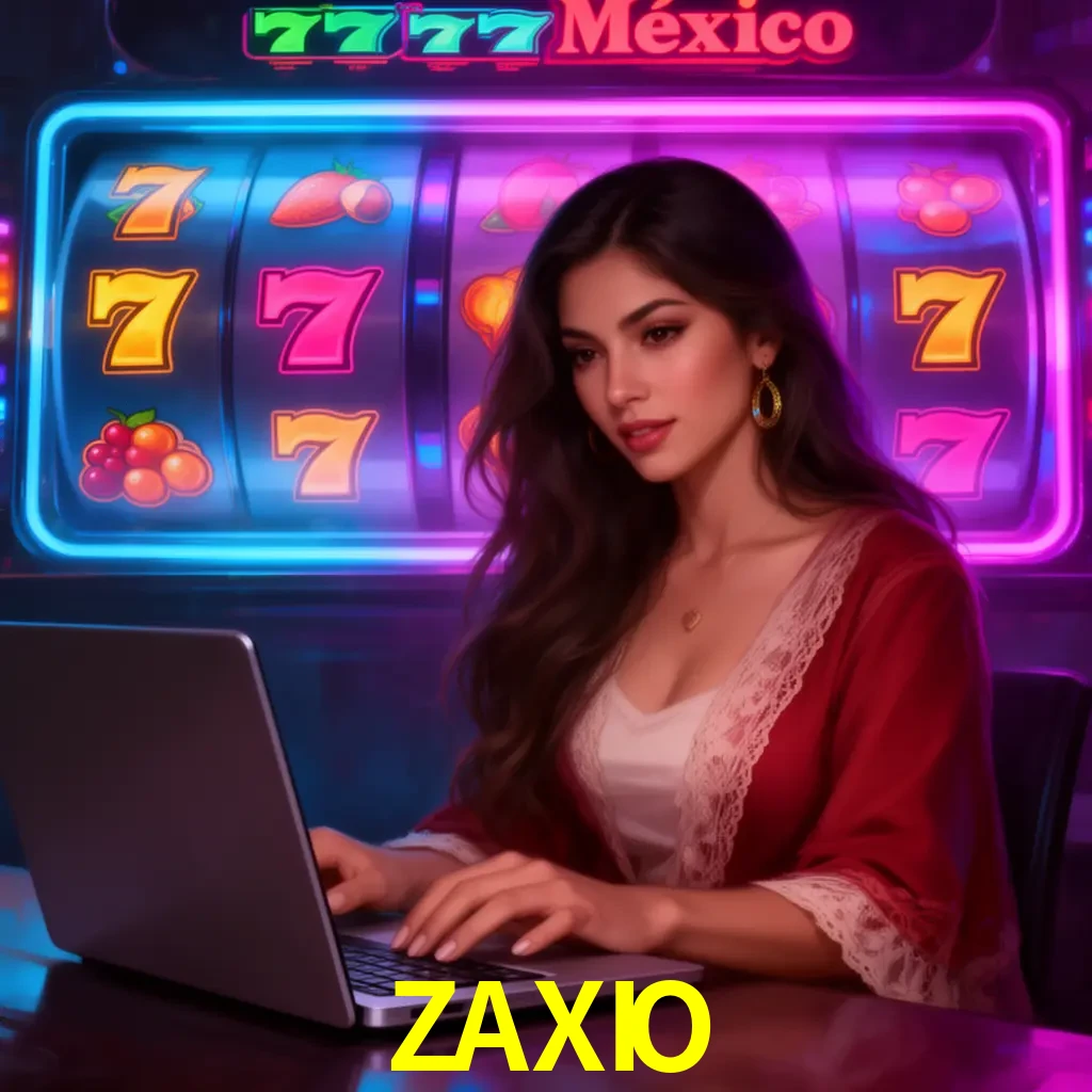 ZAXIO Slots - tragamonedas, RTP y control Tragamonedas ZAXIO con símbolos, saldo móvil y reglas de apuesta visibles